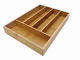 Elegant bamboo drawer organizer
