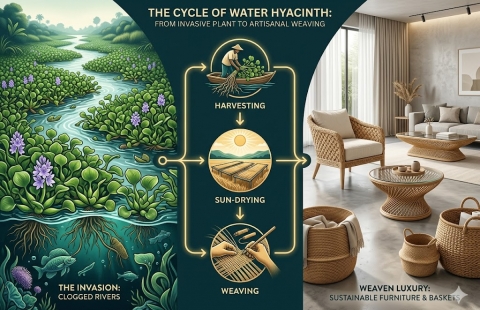 From Ecological Menace to Luxury Living: How Water Hyacinth is Revolutionizing Sustainable High-End Home Décor