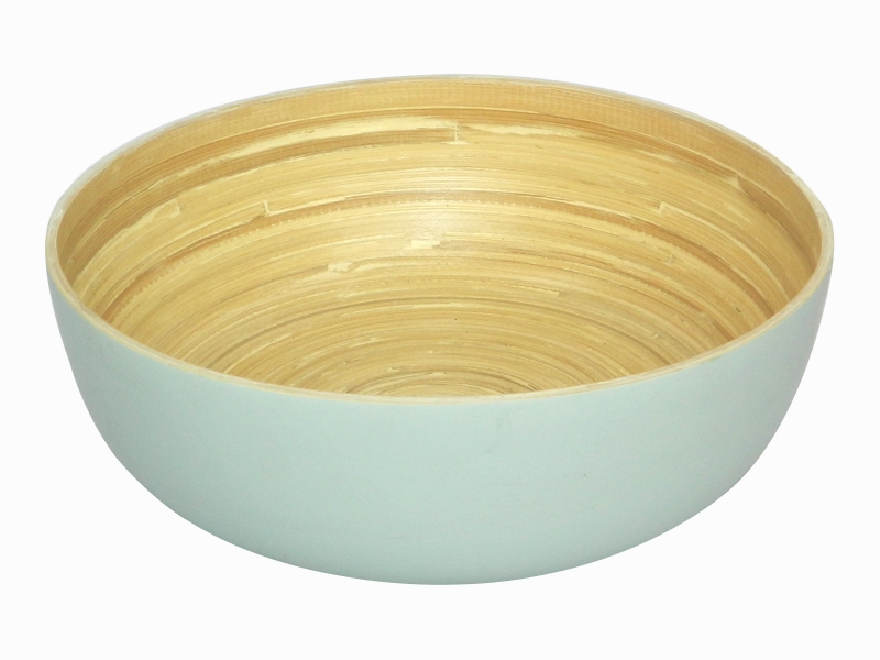 Bamboo salad low bowl - Solid matte finishing