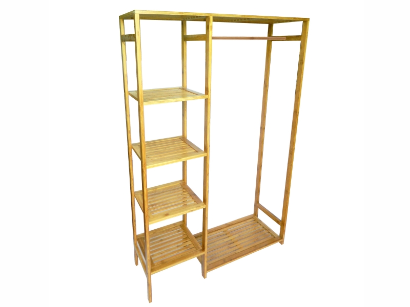 Bamboo clothes rack