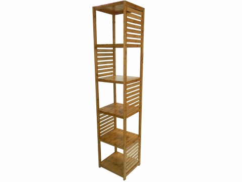 4 tier bamboo shelf natural