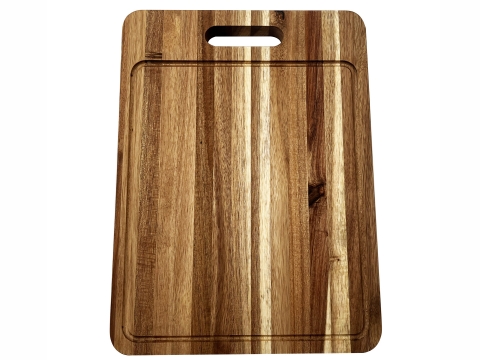 Rectangle acacia cutting board with groove