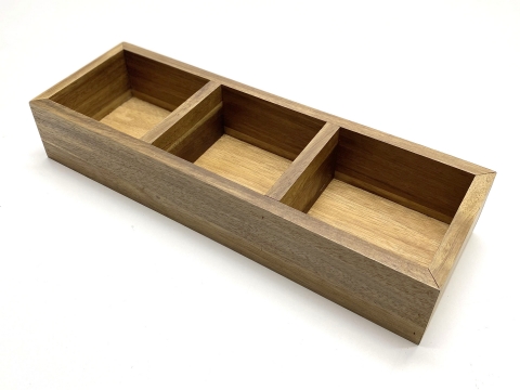 Wooden acacia desk organizer