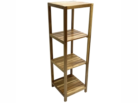 4 tier acacia bath shelf